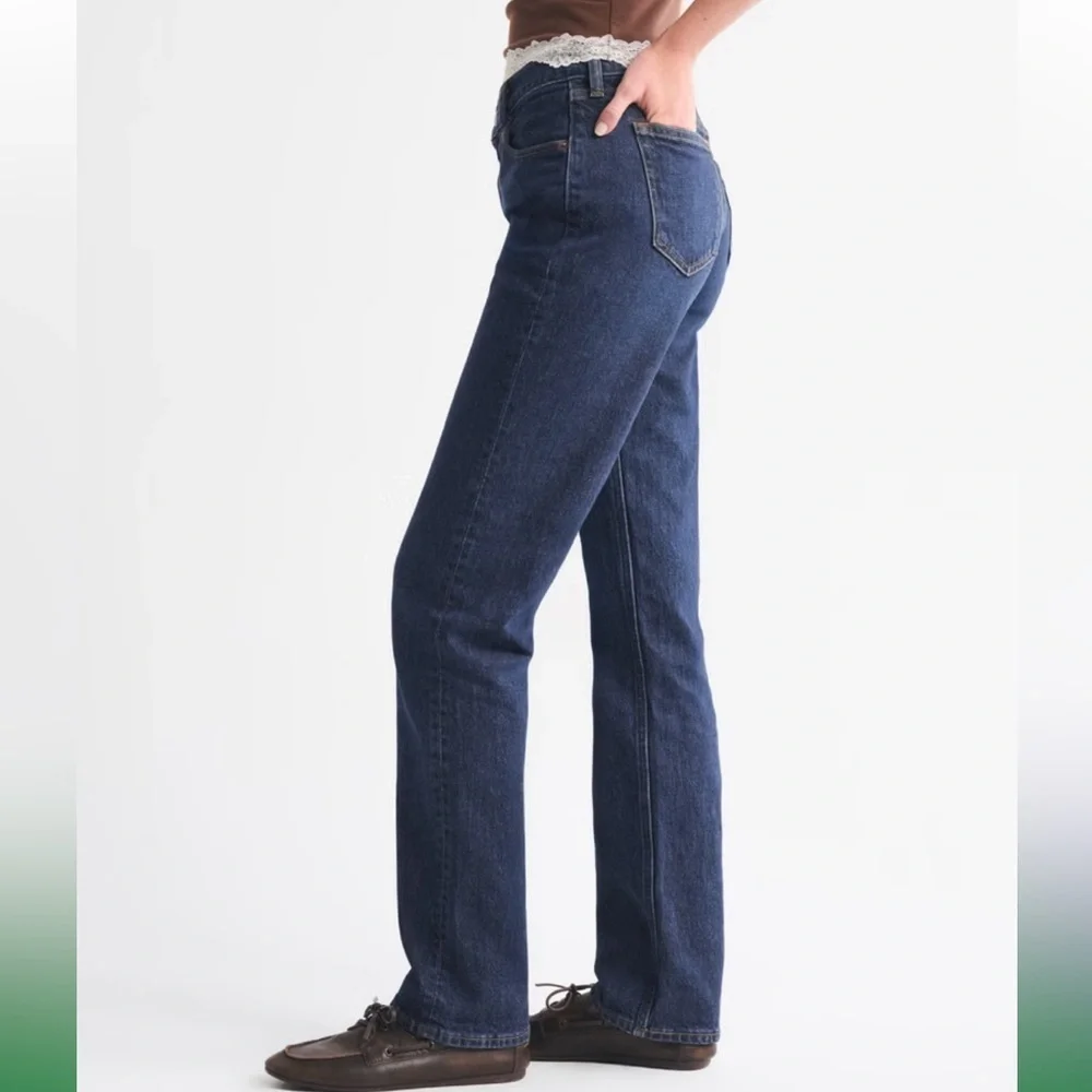 🆕 Abercrombie & Fitch Vintage 90s Relaxed High Rise Size 12R Blue Jeans